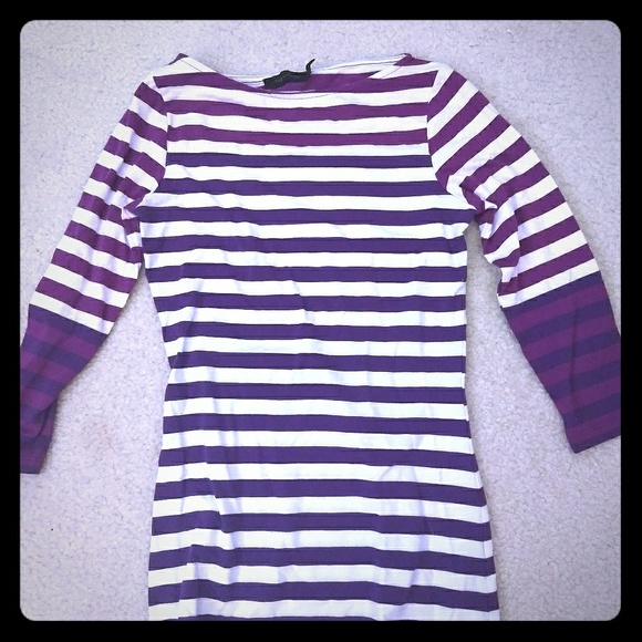 The Limited Tops - Striped 3/4 sleeve shirt